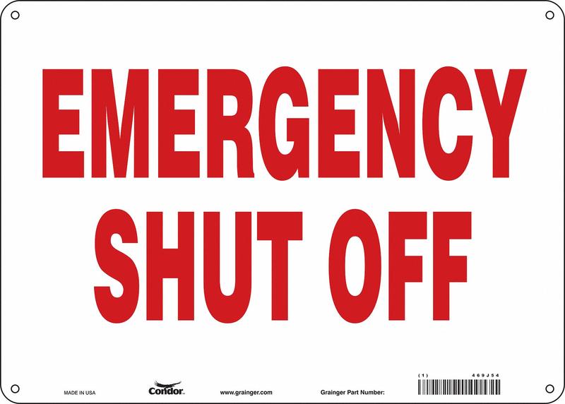 Safety Sign 10 in x 14 in Aluminum MPN:469J54