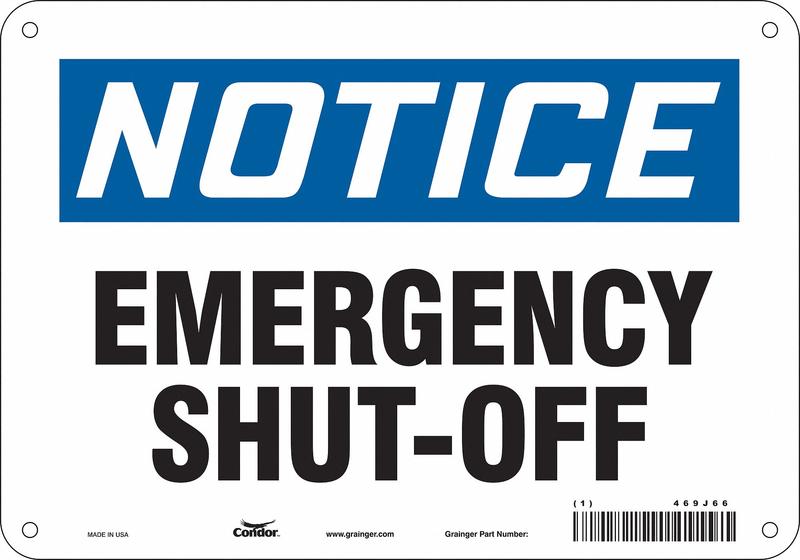 Safety Sign 7 in x 10 in Aluminum MPN:469J66