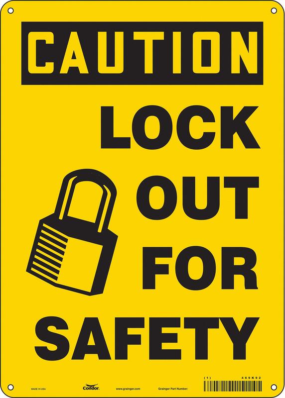 Safety Sign 14 inx10 in Aluminum MPN:469K92