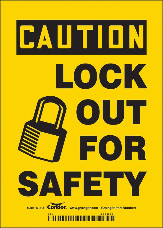 Safety Sign 7 inx5 in Vinyl MPN:469K98