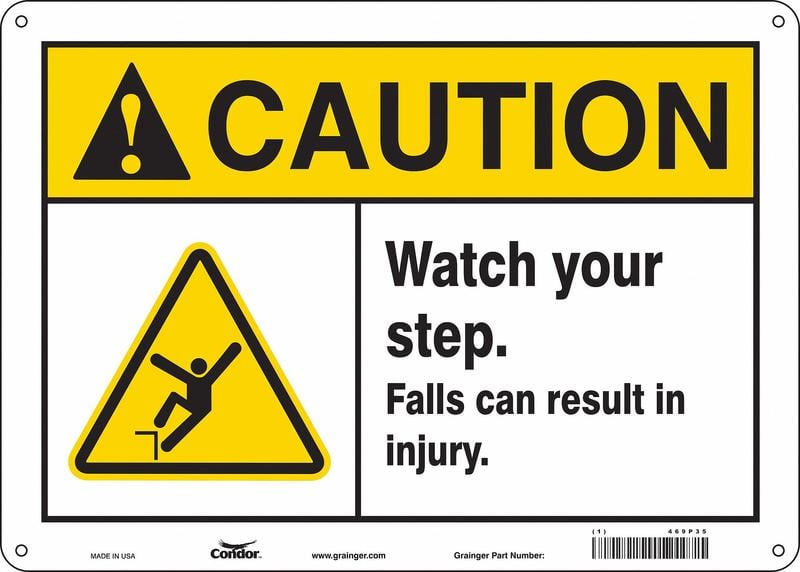 Safety Sign 10 inx14 in Aluminum MPN:469P35