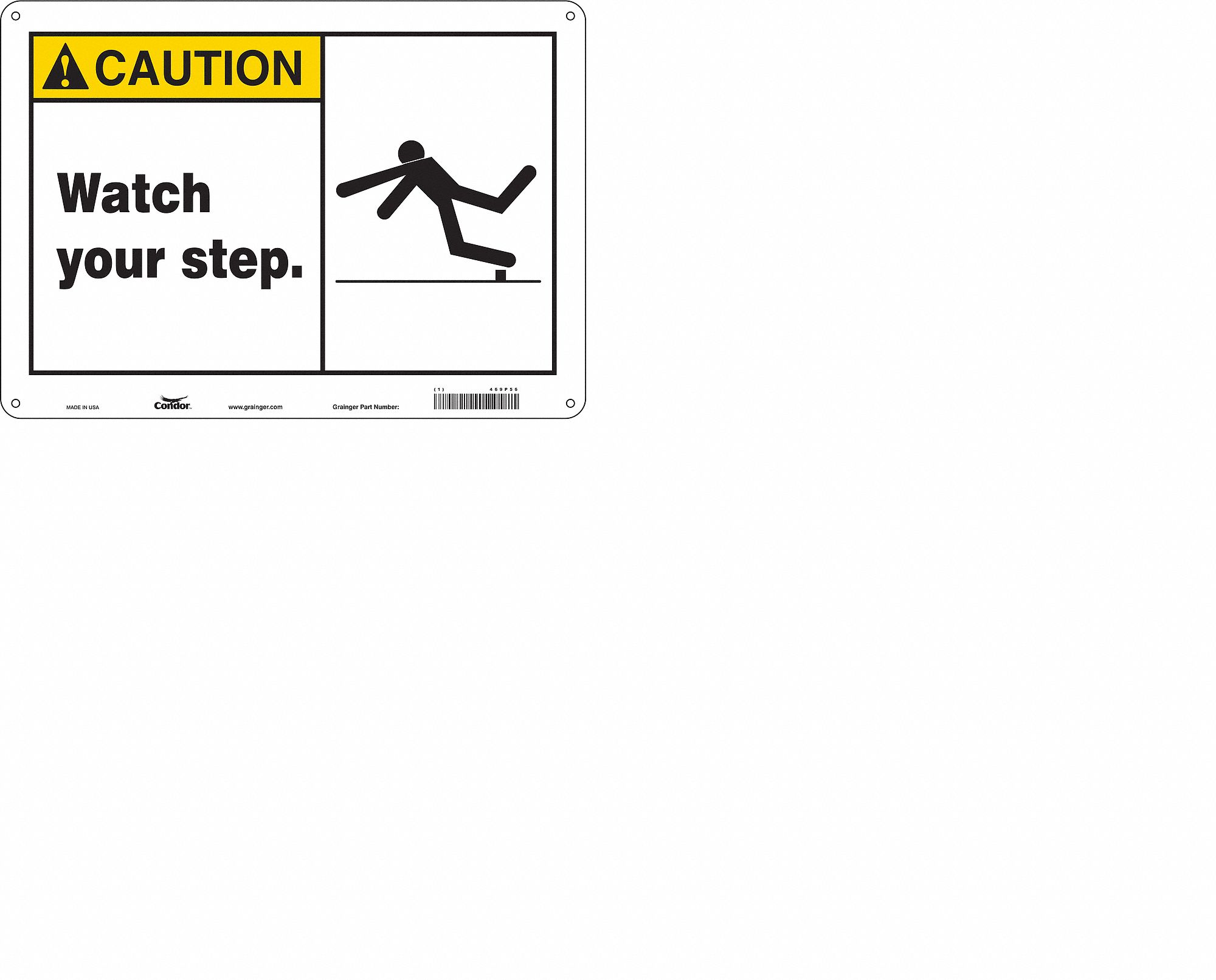 Safety Sign 10 inx14 in Aluminum MPN:469P56