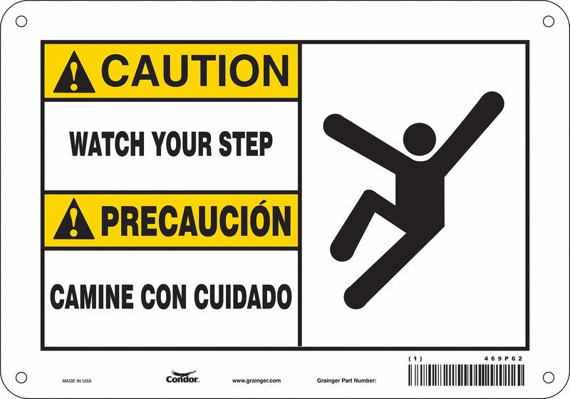 Safety Sign 10 inx14 in Aluminum MPN:469P62