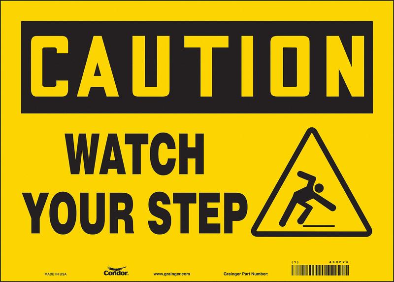 Safety Sign 10 inx14 in Vinyl MPN:469P74