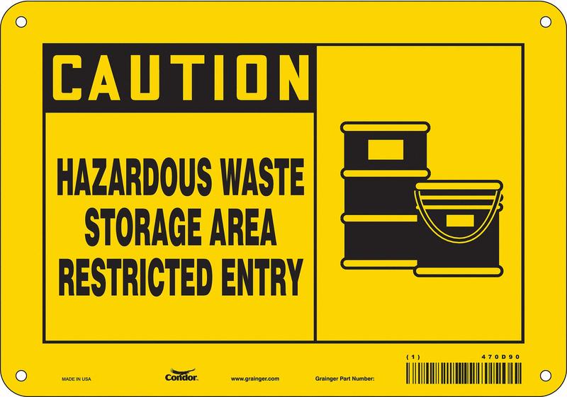 Safety Sign 7 inx10 in Polyethylene MPN:470D90