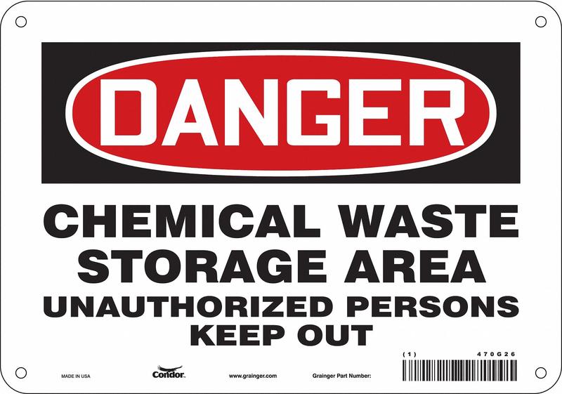 Safety Sign 7 inx10 in Polyethylene MPN:470G26