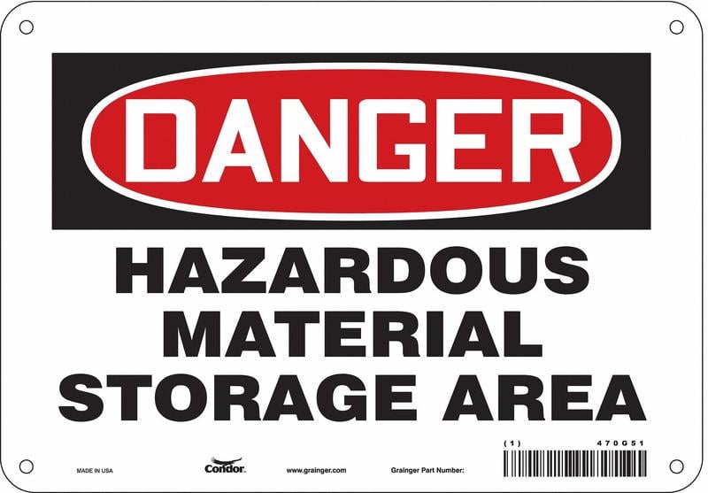Safety Sign 7 inx10 in Polyethylene MPN:470G51