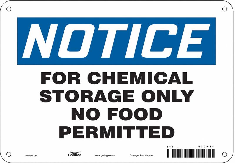 Safety Sign 7 inx10 in Polyethylene MPN:470H11