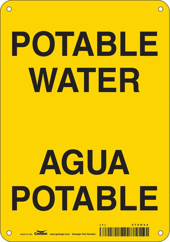 Safety Sign 10 inx7 in Polyethylene MPN:470H44