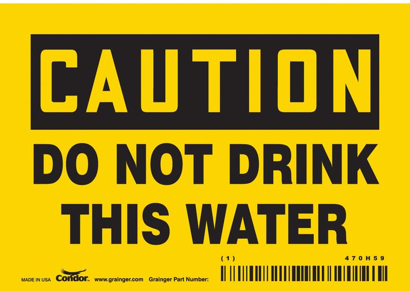 Safety Sign 3.5in x 5in Vinyl MPN:470H59