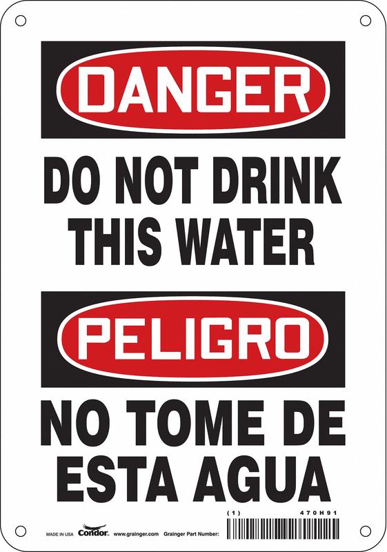 Safety Sign 10 inx7 in Aluminum MPN:470H91