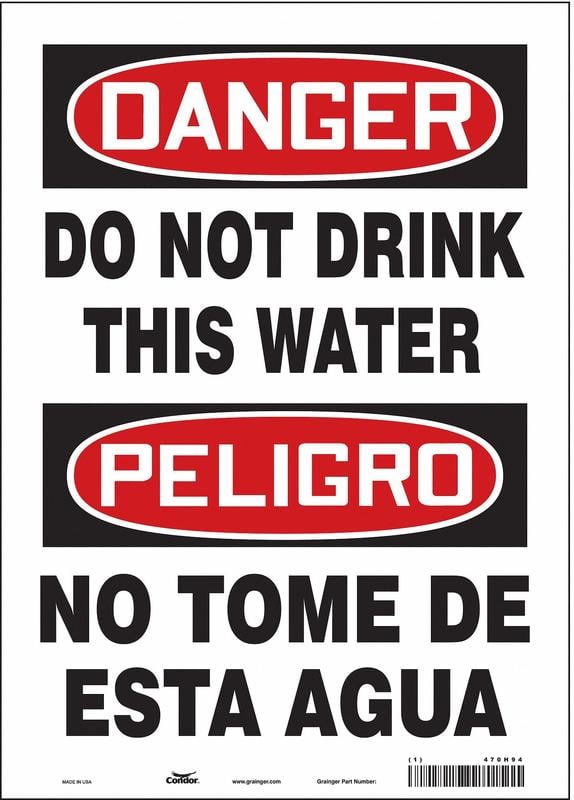 Safety Sign 14 inx10 in Polyethylene MPN:470H94