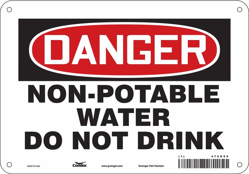 Safety Sign 7 inx10 in Polyethylene MPN:470H99