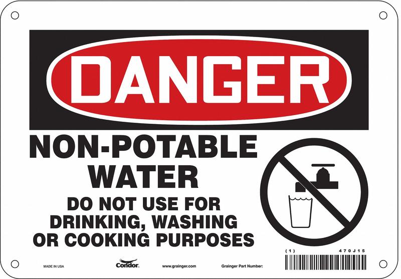 Safety Sign 7 inx10 in Polyethylene MPN:470J15