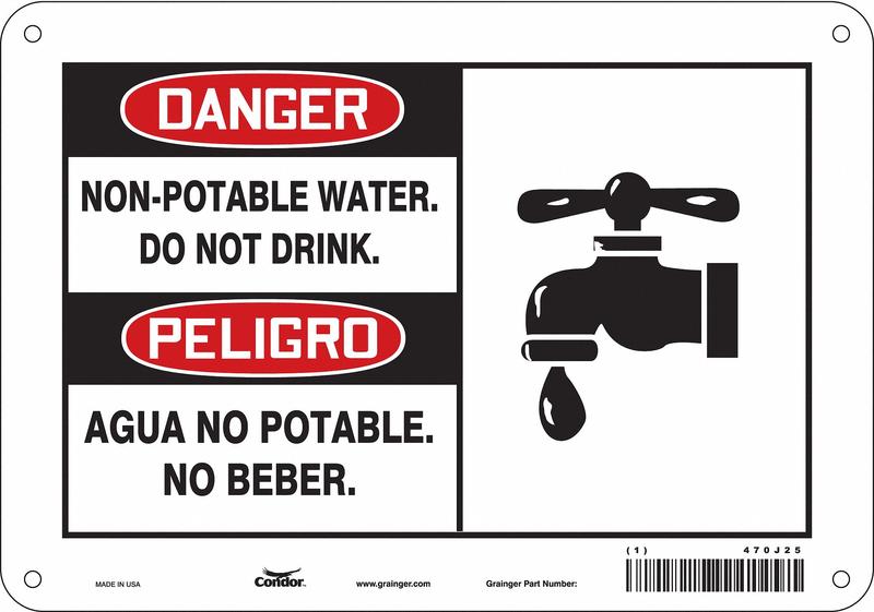 Safety Sign 7 inx10 in Polyethylene MPN:470J25