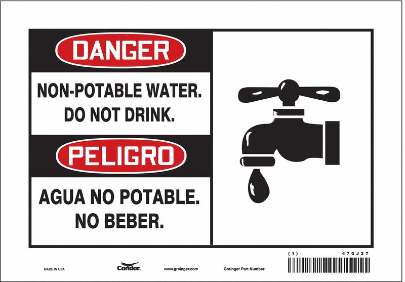 Safety Sign 7 inx10 in Vinyl MPN:470J27