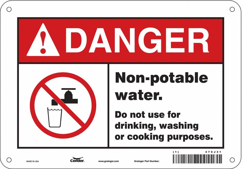 Safety Sign 7 inx10 in Polyethylene MPN:470J31