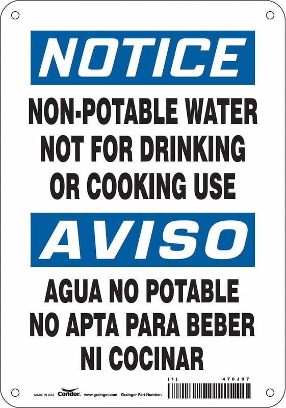 Safety Sign 10 inx7 in Aluminum MPN:470J97