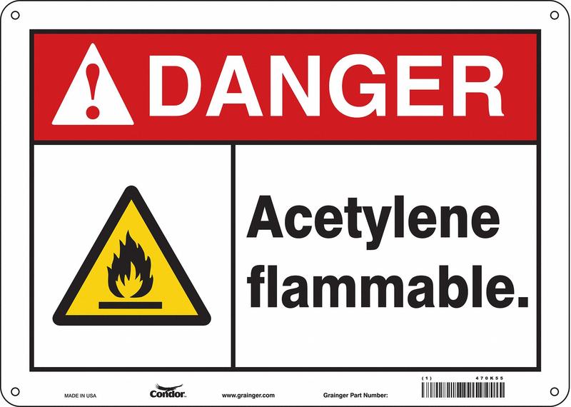 Safety Sign 10 inx14 in Aluminum MPN:470K55