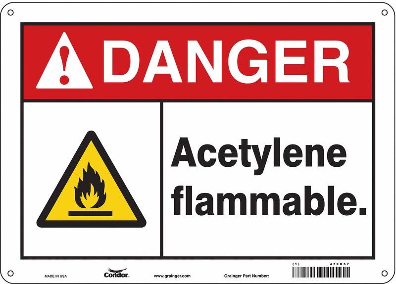 Safety Sign 10 inx14 in Polyethylene MPN:470K57