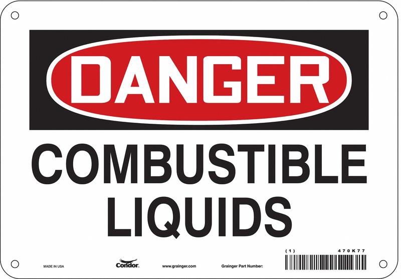 Safety Sign 7 inx10 in Polyethylene MPN:470K77