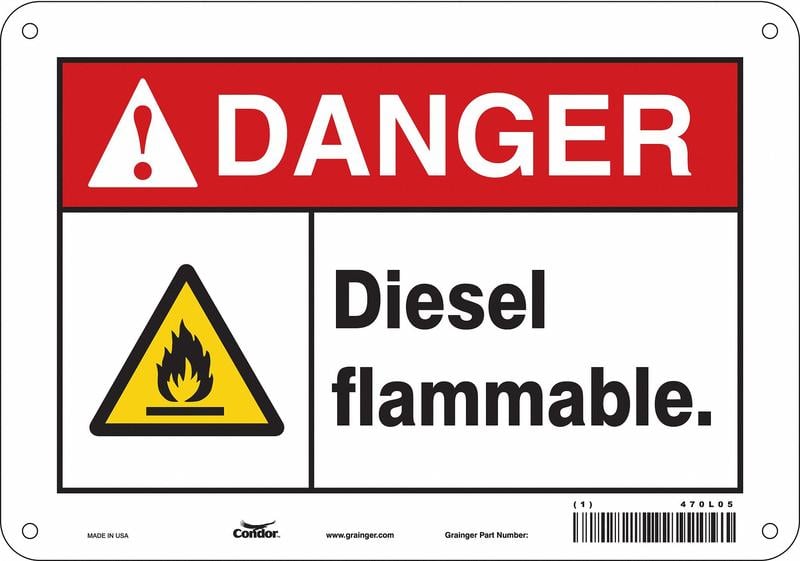 Safety Sign 7 inx10 in Polyethylene MPN:470L05