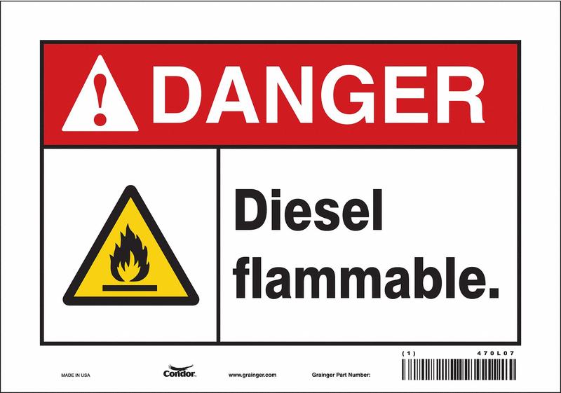 Safety Sign 7 inx10 in Vinyl MPN:470L07