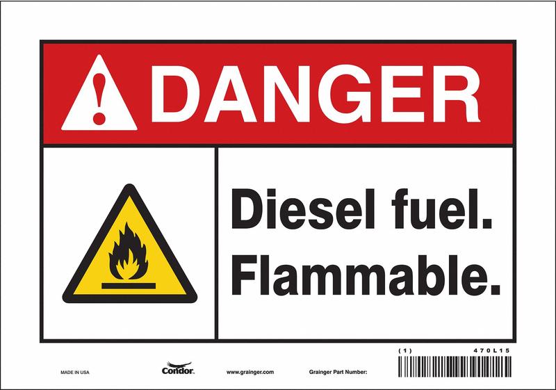 Safety Sign 7 inx10 in Vinyl MPN:470L15