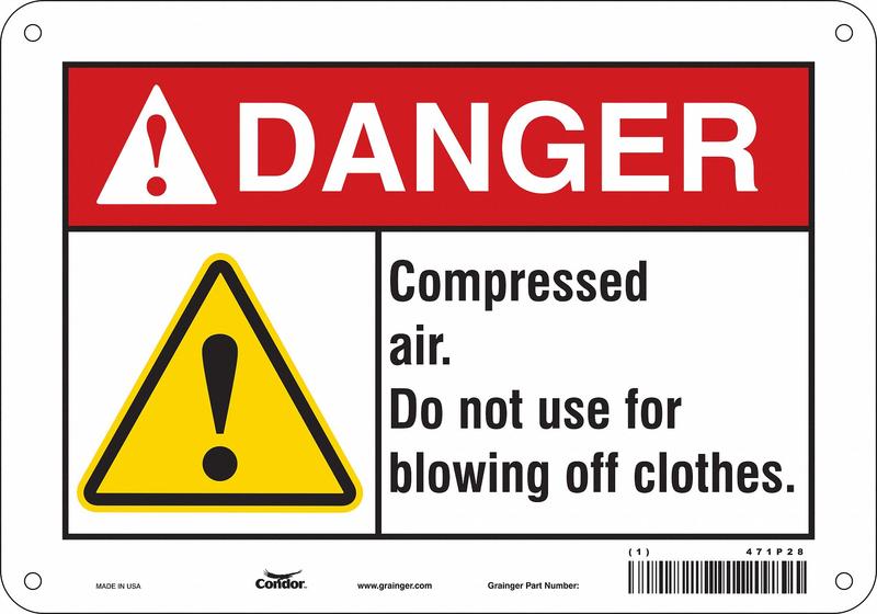Safety Sign 7 inx10 in Polyethylene MPN:471P28