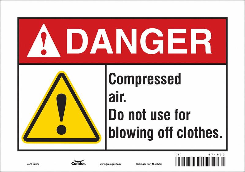 Safety Sign 7 inx10 in Vinyl MPN:471P30