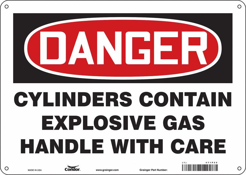 Safety Sign 10 inx14 in Polyethylene MPN:471P55