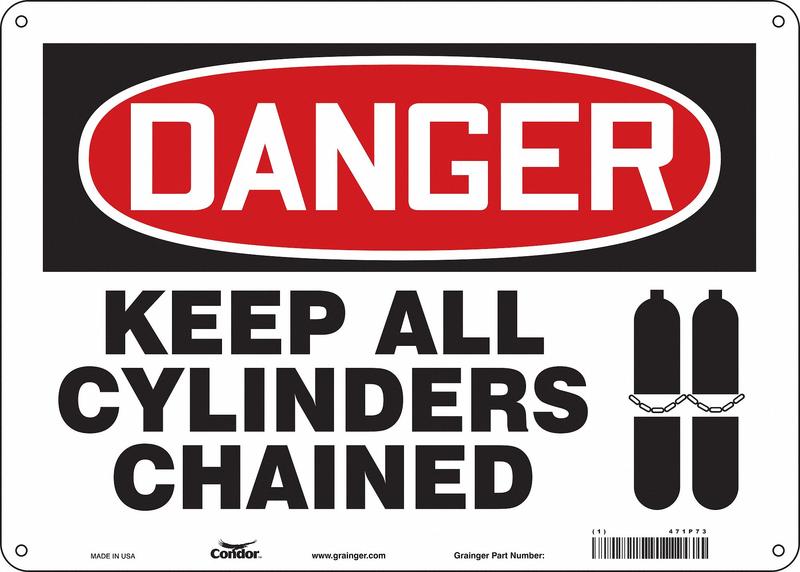 Safety Sign 10 inx14 in Polyethylene MPN:471P73