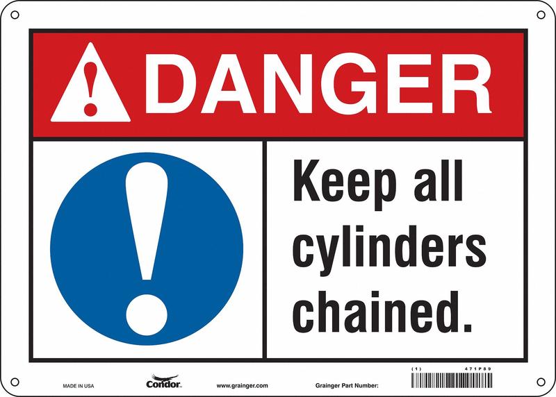 Safety Sign 10 inx14 in Polyethylene MPN:471P89