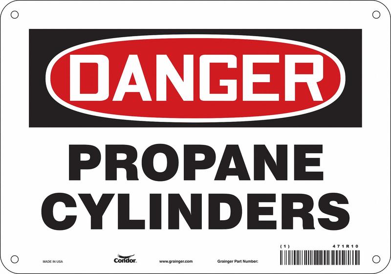 Safety Sign 7 inx10 in Polyethylene MPN:471R10