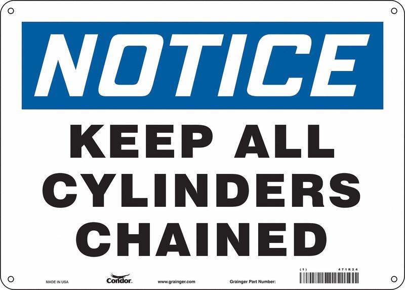 Safety Sign 10 inx14 in Polyethylene MPN:471R24