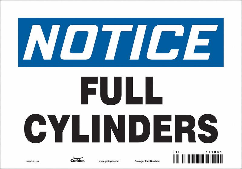 Safety Sign 7 inx10 in Polyethylene MPN:471R49