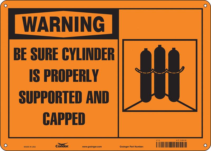 Safety Sign 10 inx14 in Aluminum MPN:471R60