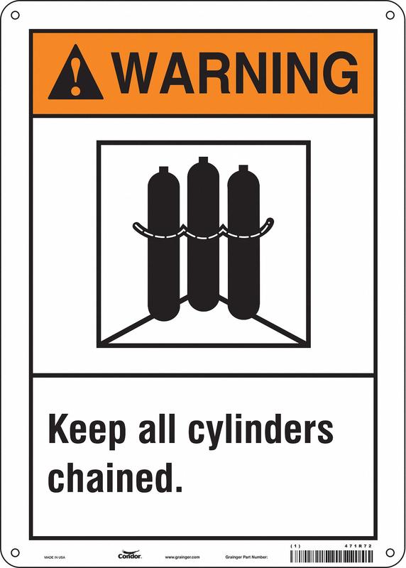 Safety Sign 14 inx10 in Aluminum MPN:471R72