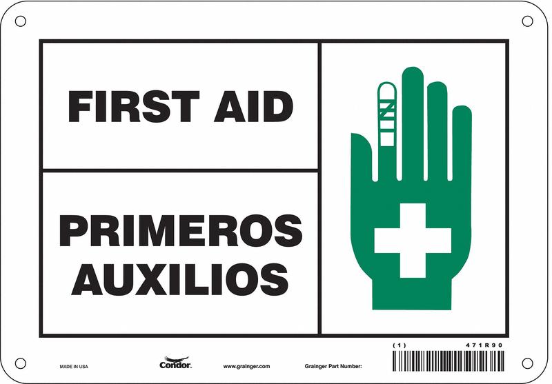 Safety Sign 7 in x 10 in Aluminum MPN:471R90