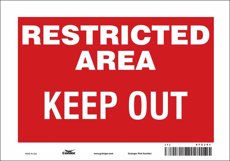 Safety Sign 7 inx10 in Vinyl MPN:472J41