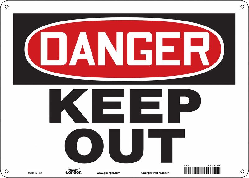 J6935 Safety Sign 10 inx14 in Aluminum MPN:472R30