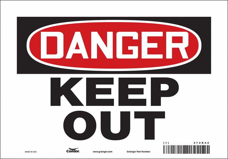 J6935 Safety Sign 7 inx10 in Vinyl MPN:472R42