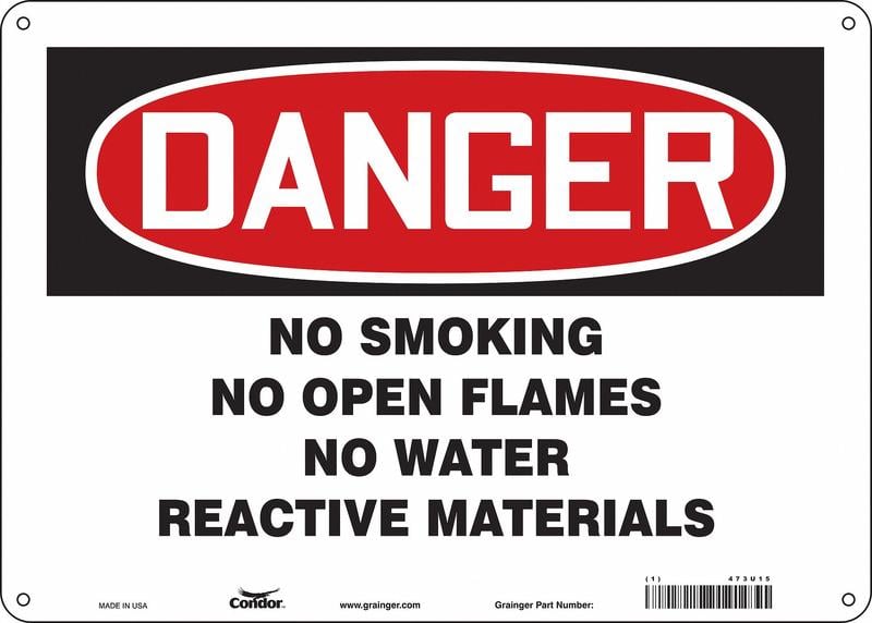 Safety Sign 10 inx14 in Aluminum MPN:473U15