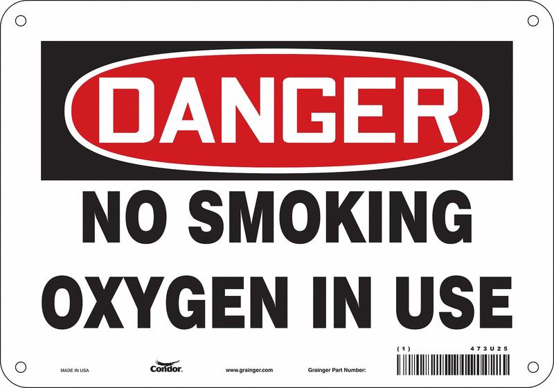 Safety Sign 7 inx10 in Polyethylene MPN:473U25