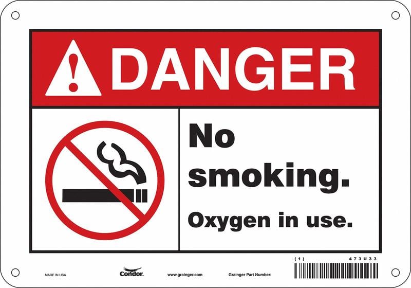 Safety Sign 7 inx10 in Polyethylene MPN:473U33