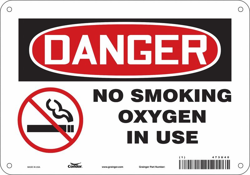 Safety Sign 7 inx10 in Polyethylene MPN:473U40
