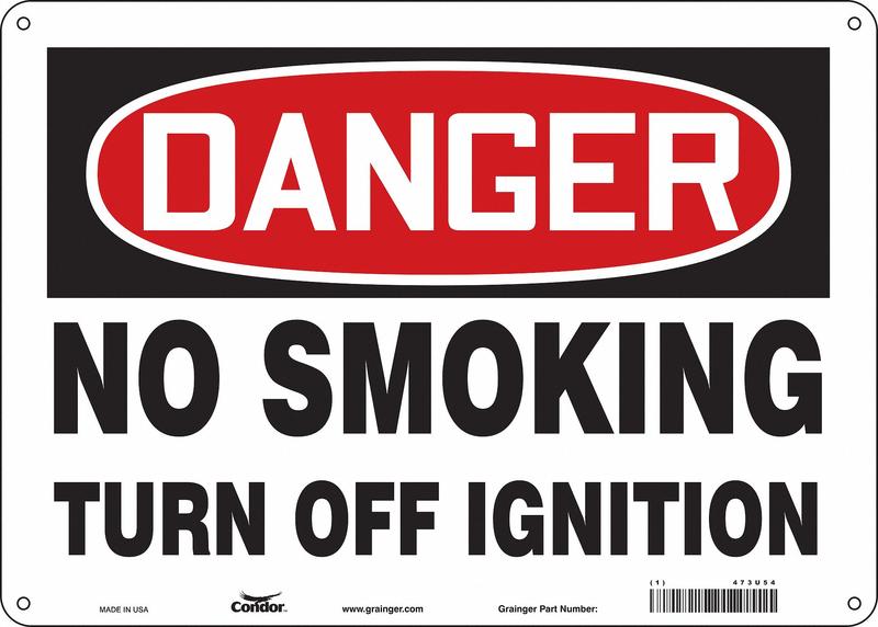 Safety Sign 10 inx14 in Aluminum MPN:473U54
