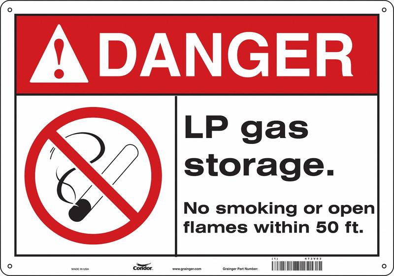 Safety Sign 14 inx20 in Aluminum MPN:473V03