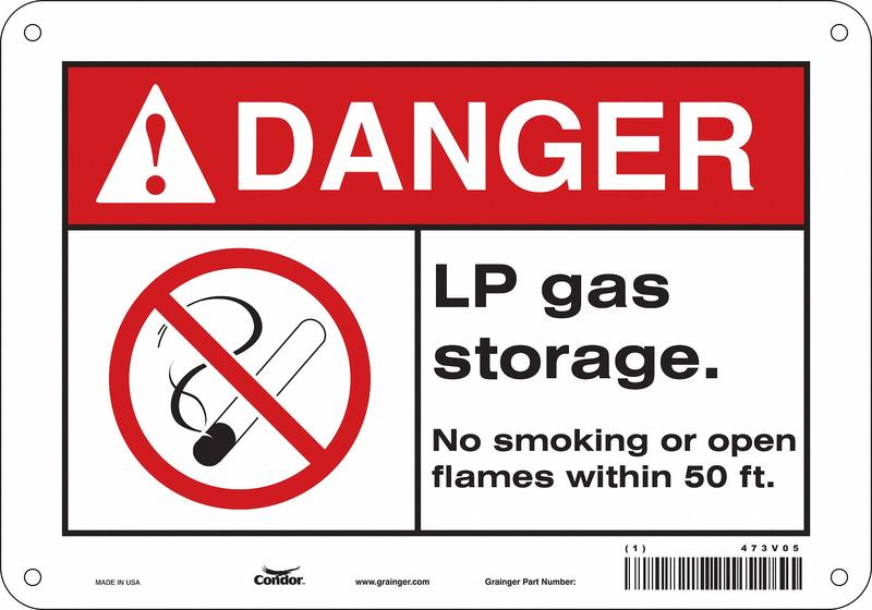 Safety Sign 7 inx10 in Polyethylene MPN:473V05