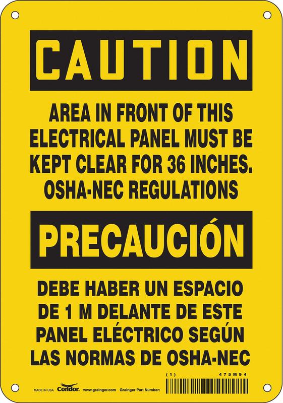 Safety Sign 10 inx7 in Aluminum MPN:475M94